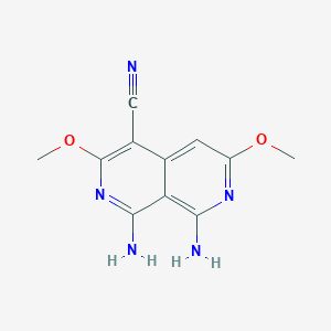 molecular formula C11H11N5O2 B025315 1,8-Diamino-3,6-dimethoxy-2,7-naphthyridine-4-carbonitrile CAS No. 19858-61-8