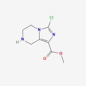 molecular formula C8H10ClN3O2 B2531522 Methyl 3-chloro-5,6,7,8-tetrahydroimidazo[1,5-a]pyrazine-1-carboxylate CAS No. 2580203-05-8