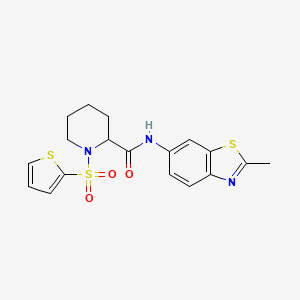 molecular formula C18H19N3O3S3 B2531525 N-(2-methylbenzo[d]thiazol-6-yl)-1-(thiophen-2-ylsulfonyl)piperidine-2-carboxamide CAS No. 1097896-80-4