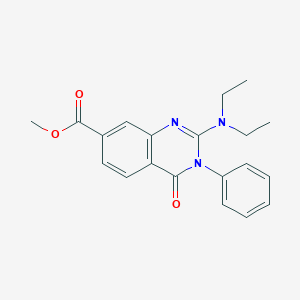 molecular formula C20H21N3O3 B2531531 Methyl 2-(diethylamino)-4-oxo-3-phenyl-3,4-dihydroquinazoline-7-carboxylate CAS No. 1251584-70-9