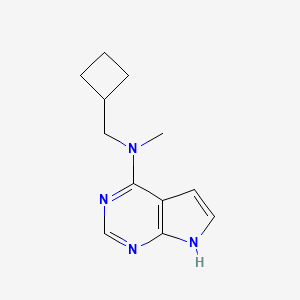 molecular formula C12H16N4 B2531556 N-(Cyclobutylmethyl)-N-methyl-7H-pyrrolo[2,3-d]pyrimidin-4-amine CAS No. 2361803-39-4