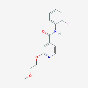 molecular formula C15H15FN2O3 B2531565 N-(2-fluorophenyl)-2-(2-methoxyethoxy)pyridine-4-carboxamide CAS No. 2034274-15-0