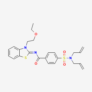 (Z)-4-(N,N-diallylsulfamoyl)-N-(3-(2-ethoxyethyl)benzo[d]thiazol-2(3H)-ylidene)benzamide