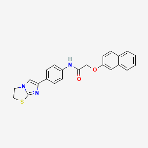 B2531586 N-(4-(2,3-dihydroimidazo[2,1-b]thiazol-6-yl)phenyl)-2-(naphthalen-2-yloxy)acetamide CAS No. 893992-59-1