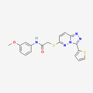 N-(3-methoxyphenyl)-2-[(3-thiophen-2-yl-[1,2,4]triazolo[4,3-b]pyridazin-6-yl)sulfanyl]acetamide