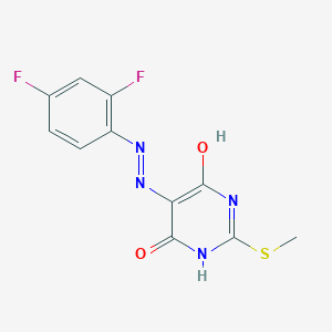 5-[2-(2,4-Difluorophenyl)diazenyl]-2-(methylsulfanyl)-4,6-pyrimidinediol