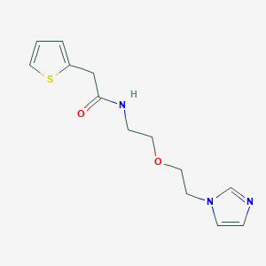 N-{2-[2-(1H-imidazol-1-yl)ethoxy]ethyl}-2-(thiophen-2-yl)acetamide