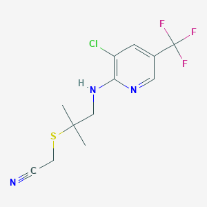2-[(2-{[3-Chloro-5-(trifluoromethyl)-2-pyridinyl]amino}-1,1-dimethylethyl)sulfanyl]acetonitrile