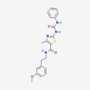N-(3-methoxyphenethyl)-4-methyl-2-(3-phenylureido)thiazole-5-carboxamide