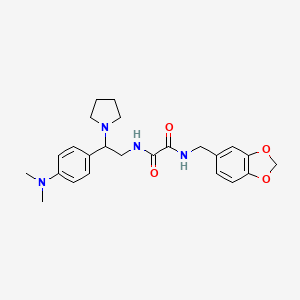 N1-(benzo[d][1,3]dioxol-5-ylmethyl)-N2-(2-(4-(dimethylamino)phenyl)-2-(pyrrolidin-1-yl)ethyl)oxalamide
