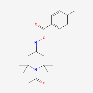 1-(2,2,6,6-Tetramethyl-4-{[(4-methylbenzoyl)oxy]imino}piperidino)-1-ethanone
