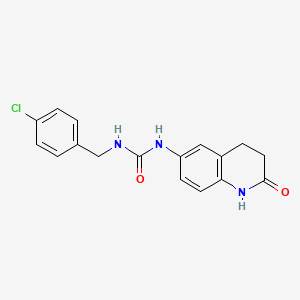 molecular formula C17H16ClN3O2 B2531652 1-(4-Chlorobenzyl)-3-(2-oxo-1,2,3,4-tetrahydroquinolin-6-yl)urea CAS No. 1171428-73-1