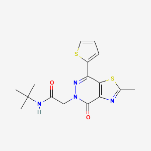 N-(tert-butyl)-2-(2-methyl-4-oxo-7-(thiophen-2-yl)thiazolo[4,5-d]pyridazin-5(4H)-yl)acetamide