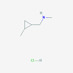 molecular formula C6H14ClN B2531674 N-Methyl-1-(2-methylcyclopropyl)methanamine;hydrochloride CAS No. 868665-80-9
