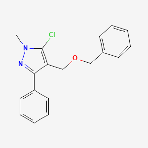 4-[(benzyloxy)methyl]-5-chloro-1-methyl-3-phenyl-1H-pyrazole