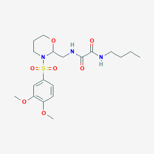 N1-butyl-N2-((3-((3,4-dimethoxyphenyl)sulfonyl)-1,3-oxazinan-2-yl)methyl)oxalamide