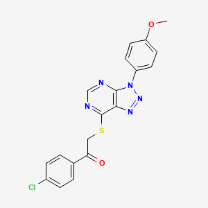 1-(4-Chlorophenyl)-2-[3-(4-methoxyphenyl)triazolo[4,5-d]pyrimidin-7-yl]sulfanylethanone
