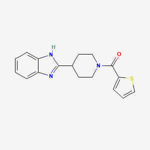 molecular formula C17H17N3OS B2531704 (4-(1H-benzo[d]imidazol-2-yl)piperidin-1-yl)(thiophen-2-yl)methanone CAS No. 836691-45-3