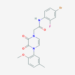 N-(4-bromo-2-fluorophenyl)-2-(4-(2-methoxy-5-methylphenyl)-2,3-dioxo-3,4-dihydropyrazin-1(2H)-yl)acetamide