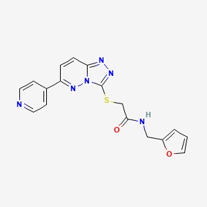 N-(furan-2-ylmethyl)-2-[(6-pyridin-4-yl-[1,2,4]triazolo[4,3-b]pyridazin-3-yl)sulfanyl]acetamide
