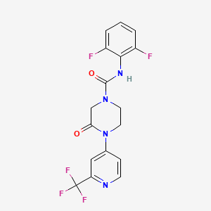 N-(2,6-Difluorophenyl)-3-oxo-4-[2-(trifluoromethyl)pyridin-4-yl]piperazine-1-carboxamide