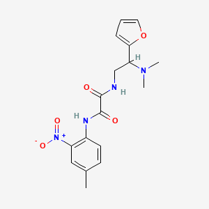 molecular formula C17H20N4O5 B2531744 N-[2-(dimethylamino)-2-(furan-2-yl)ethyl]-N'-(4-methyl-2-nitrophenyl)ethanediamide CAS No. 941870-63-9