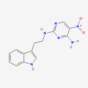 molecular formula C14H14N6O2 B2531745 N2-(2-(1H-indol-3-yl)ethyl)-5-nitropyrimidine-2,4-diamine CAS No. 1147516-50-4