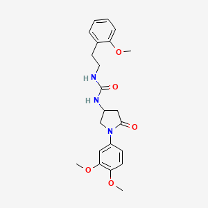 1-(1-(3,4-Dimethoxyphenyl)-5-oxopyrrolidin-3-yl)-3-(2-methoxyphenethyl)urea