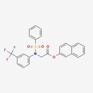 2-Naphthyl 2-[(phenylsulfonyl)-3-(trifluoromethyl)anilino]acetate