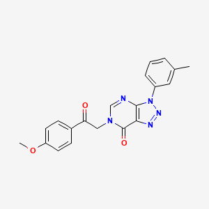 molecular formula C20H17N5O3 B2531786 6-[2-(4-Methoxyphenyl)-2-oxoethyl]-3-(3-methylphenyl)triazolo[4,5-d]pyrimidin-7-one CAS No. 888420-21-1