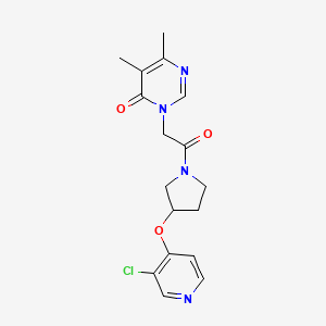 3-(2-(3-((3-chloropyridin-4-yl)oxy)pyrrolidin-1-yl)-2-oxoethyl)-5,6-dimethylpyrimidin-4(3H)-one