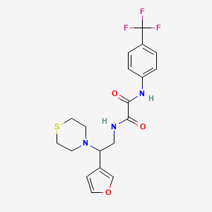 molecular formula C19H20F3N3O3S B2531804 N-[2-(furan-3-yl)-2-(thiomorpholin-4-yl)ethyl]-N'-[4-(trifluoromethyl)phenyl]ethanediamide CAS No. 2034547-71-0