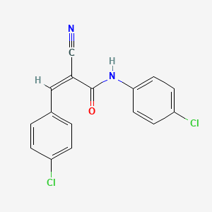 (Z)-N,3-bis(4-chlorophenyl)-2-cyanoprop-2-enamide