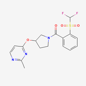 4-{[1-(2-Difluoromethanesulfonylbenzoyl)pyrrolidin-3-yl]oxy}-2-methylpyrimidine