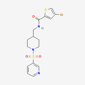4-bromo-N-((1-(pyridin-3-ylsulfonyl)piperidin-4-yl)methyl)thiophene-2-carboxamide