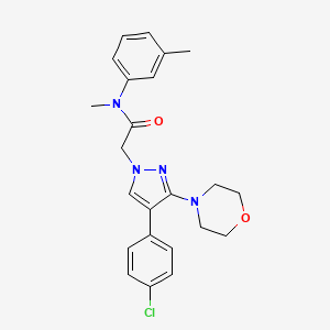 2-(4-(4-chlorophenyl)-3-morpholino-1H-pyrazol-1-yl)-N-methyl-N-(m-tolyl)acetamide