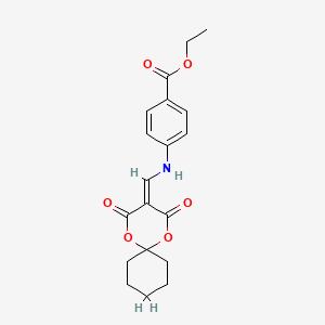 Ethyl 4-{[(2,4-dioxo-1,5-dioxaspiro[5.5]undec-3-ylidene)methyl]amino}benzoate