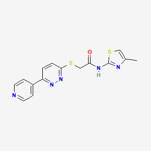 N-(4-methylthiazol-2-yl)-2-((6-(pyridin-4-yl)pyridazin-3-yl)thio)acetamide