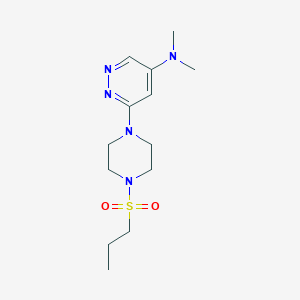 N,N-dimethyl-6-(4-(propylsulfonyl)piperazin-1-yl)pyridazin-4-amine