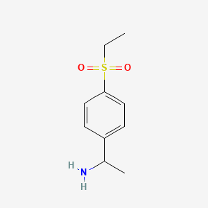 molecular formula C10H15NO2S B2531870 1-[4-(Ethanesulfonyl)phenyl]ethan-1-amine CAS No. 805951-56-8