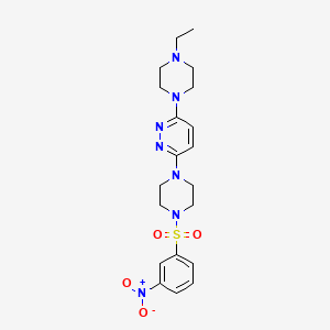 3-(4-Ethylpiperazin-1-yl)-6-(4-((3-nitrophenyl)sulfonyl)piperazin-1-yl)pyridazine