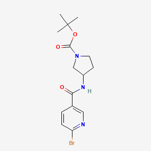 molecular formula C15H20BrN3O3 B2531884 tert-butyl 3-(6-bromopyridine-3-amido)pyrrolidine-1-carboxylate CAS No. 2378503-66-1