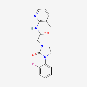 2-(3-(2-fluorophenyl)-2-oxoimidazolidin-1-yl)-N-(3-methylpyridin-2-yl)acetamide
