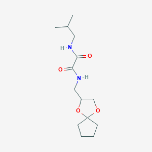 N1-(1,4-dioxaspiro[4.4]nonan-2-ylmethyl)-N2-isobutyloxalamide