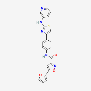 5-(furan-2-yl)-N-(4-(2-(pyridin-3-ylamino)thiazol-4-yl)phenyl)isoxazole-3-carboxamide