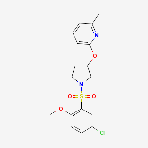 2-((1-((5-Chloro-2-methoxyphenyl)sulfonyl)pyrrolidin-3-yl)oxy)-6-methylpyridine