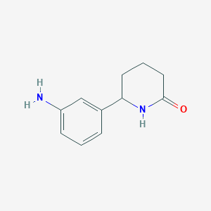 molecular formula C11H14N2O B2531929 6-(3-Aminophenyl)piperidin-2-one CAS No. 2090446-29-8