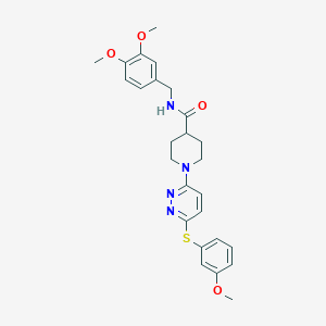 molecular formula C26H30N4O4S B2531933 N-(3,4-dimethoxybenzyl)-1-(6-((3-methoxyphenyl)thio)pyridazin-3-yl)piperidine-4-carboxamide CAS No. 1223980-92-4