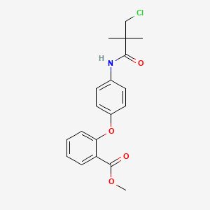 molecular formula C19H20ClNO4 B2531935 Methyl 2-{4-[(3-chloro-2,2-dimethylpropanoyl)amino]phenoxy}benzenecarboxylate CAS No. 865660-49-7