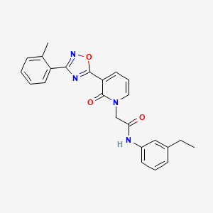 molecular formula C24H22N4O3 B2531946 N-(3-ethylphenyl)-2-(2-oxo-3-(3-(o-tolyl)-1,2,4-oxadiazol-5-yl)pyridin-1(2H)-yl)acetamide CAS No. 1251673-73-0